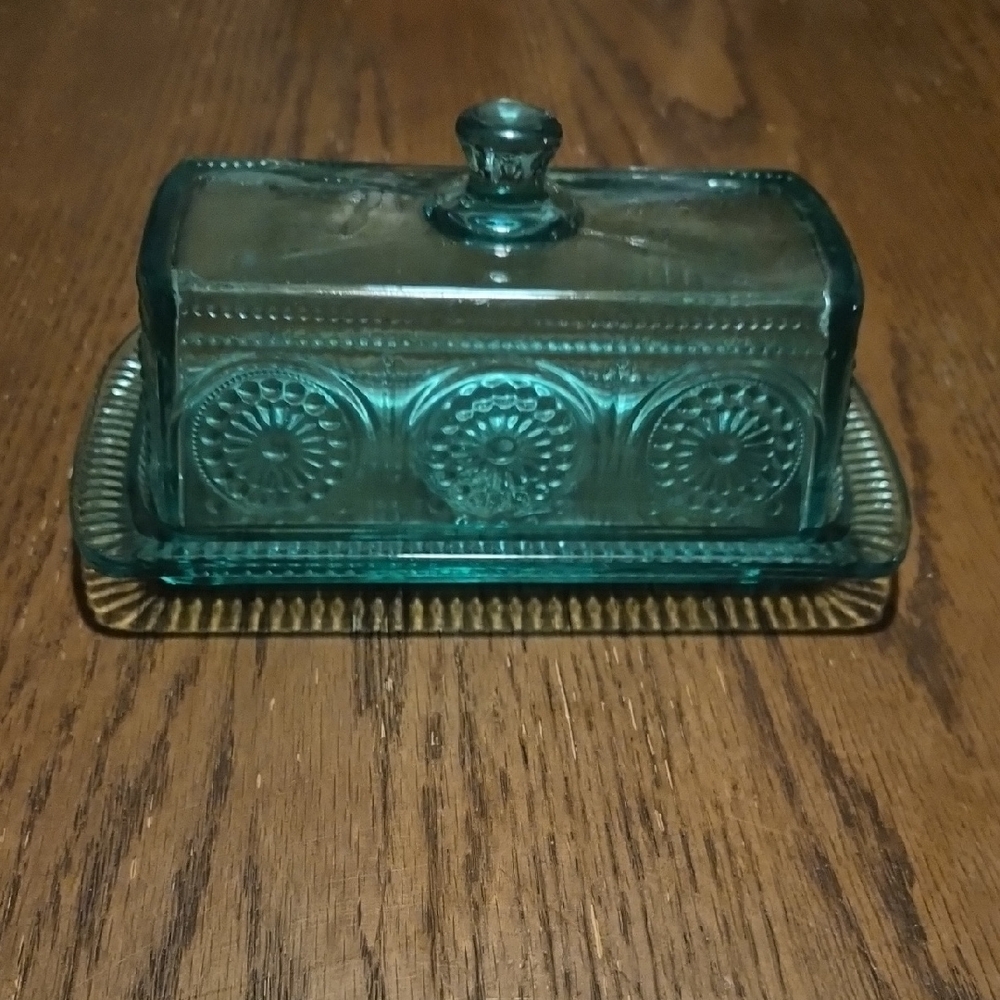 Vintage Glass Butter Dish